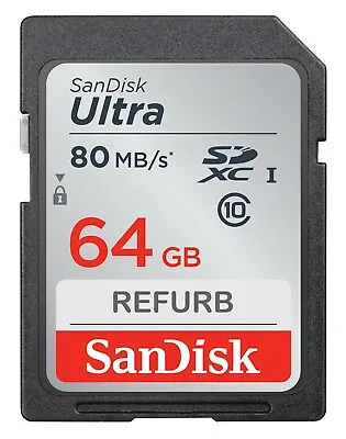 SanDisk SD 64GB Ultra Class 10 UHS-I SD 80MBs SDHC SDXC Memory Card LOT 5 10 • $8.95