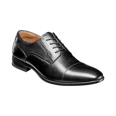 Mens Florsheim Zaffiro Cap Toe Oxford - Black Leather Size 7 M US [15204 001] • $117