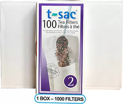 Modern Tea Filter Bags Disposable Tea Infuser Size 2 Box Of 1000 Filters - He • $72.99