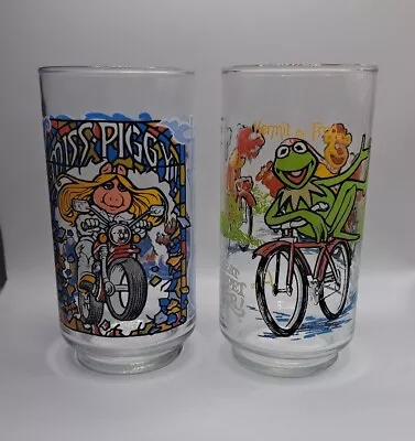 Muppets Miss Piggy Kermit The Frog 1981 McDonald's Drinking Glasses Lot Of 2  • $16.99