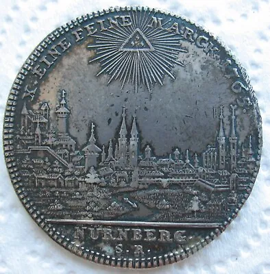 1765 SR German Nurnberg  Silver Thaler City View • $400