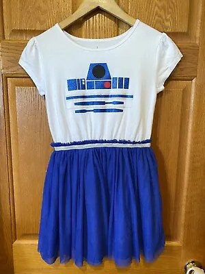 CB6 Disney Parks Star Wars R2-D2 Dress Sparkle Tutu Costume Girls Large • $19.99