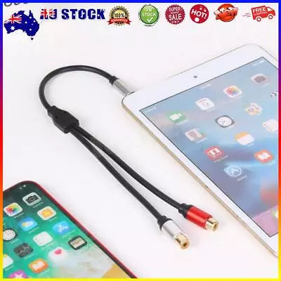 # 3.5mm Male To 2RCA Female Cable Aux Cable Stereo Output Audio Splitter Adapter • $8.57