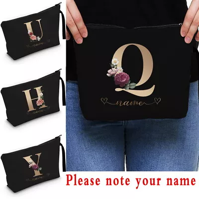 Personalised Custom Name - Makeup Bags Toiletry Purse Holder Beauty Wallet Cases • £4.99