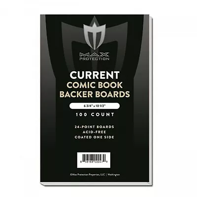 100 Max Pro Current /Modern Comic Book Acid Free Backing Boards White Backers • $19.49