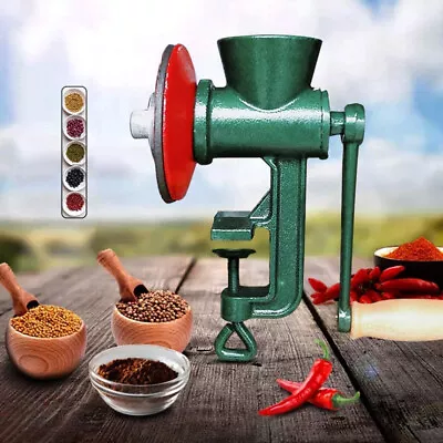 Manual Iron Grain Grinder Mill Crusher Table Clamp For Spice Peanut Corn Nuts AU • $47.88