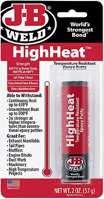 J-B Weld Highheat Temperature & High Heat Resistant Epoxy Adhesive Glue JB 8 N • $14.65