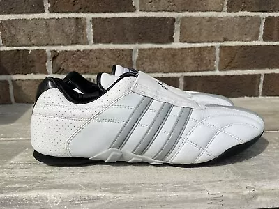 Adidas ADILUX Martial Arts Shoes Taekwondo Karate White Black Men’s Size 10 • $39.99