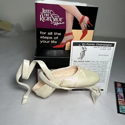 $29 • Buy Just The Right Shoe ‘En Pointe - Champagne’ SIGNED Item 25239 W/ Orig. Box & COA