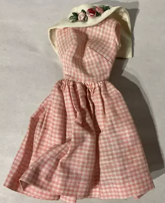 Vintage 1965 Mattel #1626 DANCING DOLL Barbie Doll Pink Plaid Dress • $34.99