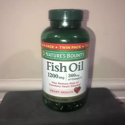 $13.98 • Buy ￼Natures Bounty Fish Oil 1200 Mg 360 Mg Of Omega 3 180 Softgels October 2023