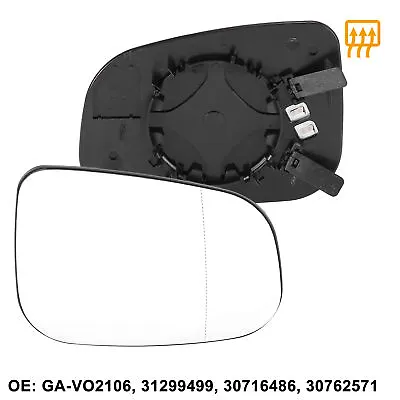 Car Right Passenger Side Heated Mirror Glass With Backing For Volvo C30 V60 S60 • $15.99