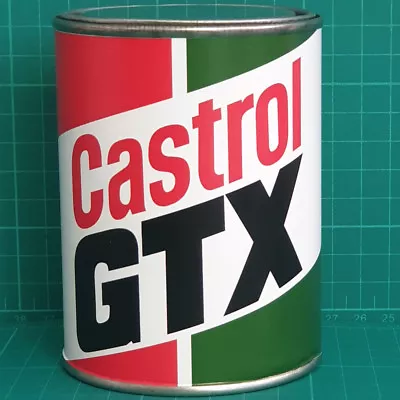 Vintage Replica Castrol Gtx Oil Tin Can Reproduction Tin Cans Display Props • $8