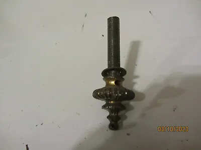 Vintage Brass Bronze Chandelier BOTTOM BASE FINIAL PRISM HOLE 3/8  SHAFT SCREW • $9.99