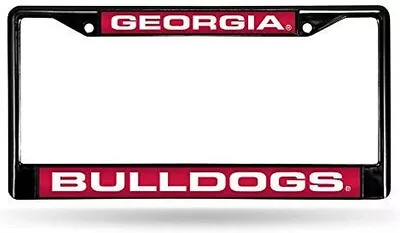 University Of Georgia Bulldogs Black Metal License Plate Frame Tag Cover... • $28.79