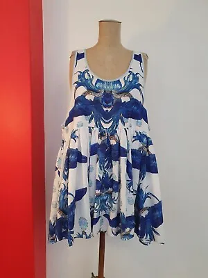 $79 • Buy Alice McCall Dress 12 White & Blue