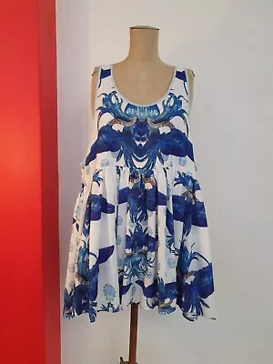 Alice McCall Dress 12 White & Blue • $79