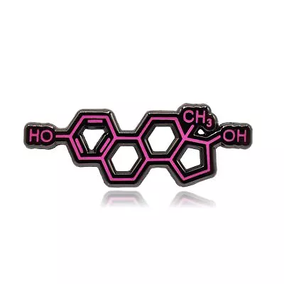 Estrogen Molecule Hard Enamel Pin • $9.99