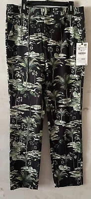 ZARA  Tropical Trees Pants M Nwt • $24.50