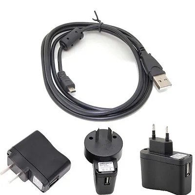 USB AC Power Adapter Camera Battery Charger+PC Cable For Nikon Coolpix S9100 Sx • $5.16