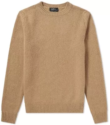 NWT APC A.P.C. A.P.C. WIND Cashmere Crewneck Sweater Camel - Size XL • $165