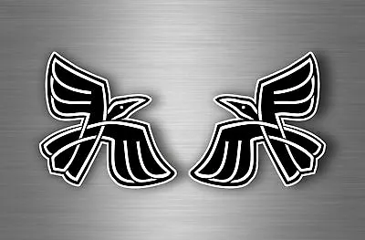 2x Sticker Car Decal Biker Tuning Viking Raven Odin Crow Pagan Wiccan Gothic R1 • £3.43