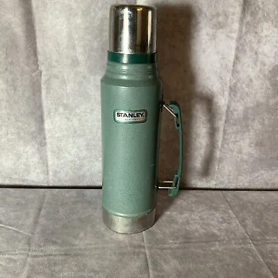 Stanley Aladdin Green Vacuum Bottle Thermos A-944DH 1 Quart Vintage Made In USA • $27.99