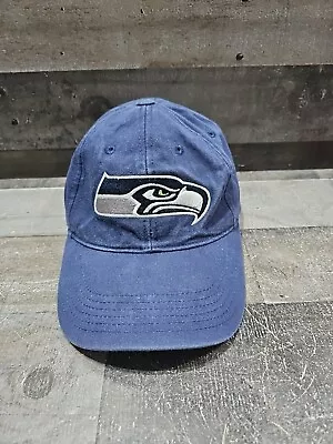 NFL Apparel Seattle Seahawks Strap Back Dad Cap Hat Adult OSFA Blue Embroidered  • $6.49