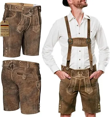 BAVARIA TRACHTEN Lederhosen Men Oktoberfest Costume (Shorts Only No Suspenders) • $39.99