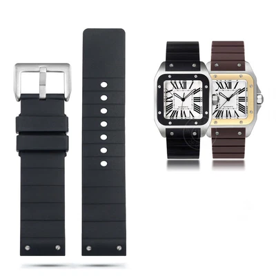 £19.99 • Buy Cartier Santos Watch Rubber Watchband Strap And Clasp