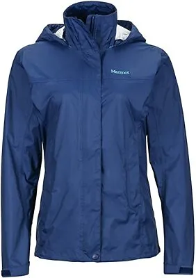 Women's Waterproof Jacket Marmot PreCip Eco Plus Navy UK L NEW Hiking Walking • £80