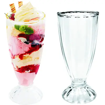 360 Ml Milkshake Glasses Stunning Design Stylish Great For Desserts At Home ! • £8.99
