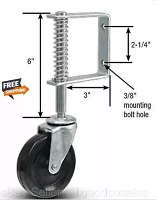 Gate Caster Wheel Spring Loaded Rolling Metal Wood Weight Activated Fence  • $33.75