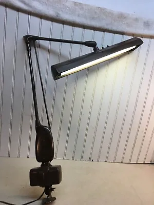 Vtg Floating Industrial Lamp Vintage Light Swing Arm Drafting Lamp Clamp On Desk • $112.50