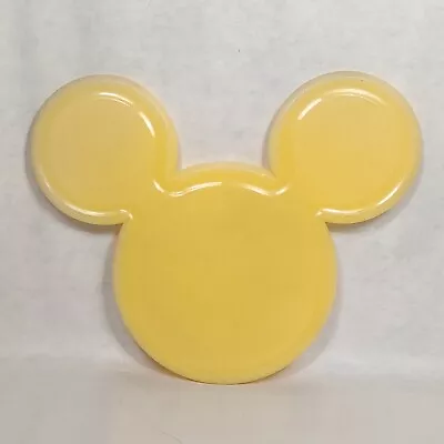 Disney Mickey Mouse Shaped Plastic Kitchen Cutting Board Yellow Cheese Board • $12.99