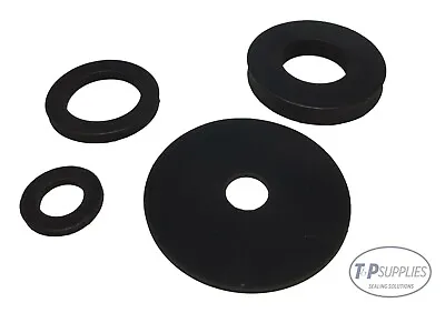 Solid Nitrile NBR Rubber Washer 1mm Thick X5 Pick Own Size Upto 30mm Diameter • £2.94