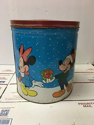 Vintage Walt Disney Mickey Donald Minnie Daffy And Pluto Metal Container Tin  • $24.99