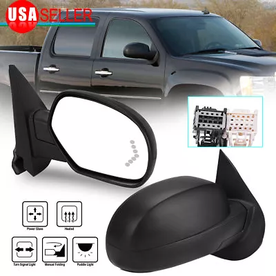 Passenger Side Mirror For 2007-2013 Silverado Sierra Power Heated Signal Puddle • $58.29