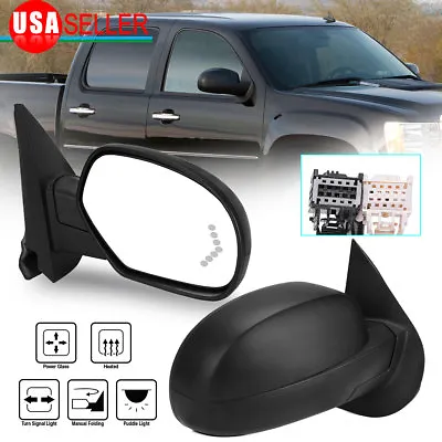 Passenger Side Power Heated Tow Mirror For 07-13 Silverado Sierra Signal Puddle • $58.29