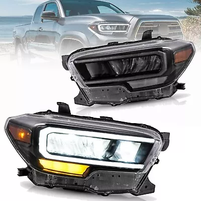 VLAND Amber FULL LED Reflector Headlights For Toyota Tacoma 2016-2021 Head Lamps • $349.99