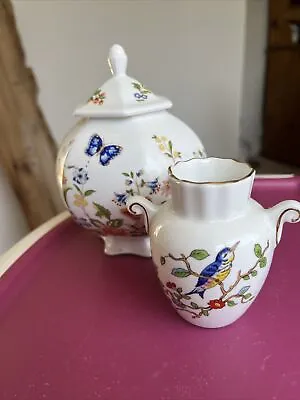 £5 • Buy Ainsley China Cottage Garden Vase And Lidded Pot
