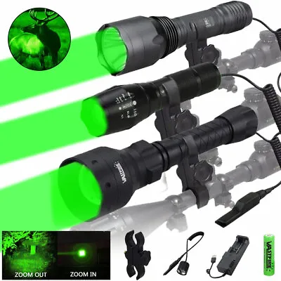$51.99 • Buy Green LED Coyote Pig Flashlight Rifle Weapon Gun Light For Barrel Mount Hunting