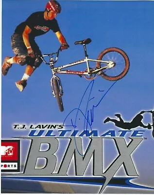 $50.99 • Buy T.J. LAVIN Signed 8 X 10 Photo BIKING X Games BMX FREE SHIPPING