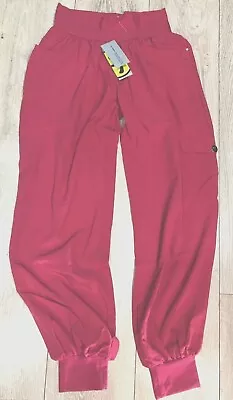 Red Zumba Fitness Harem Style  Pants Gym Dance Trousers Size Medium 10-12 NEW • £8.99