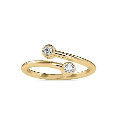 Open Diamond Bypass Stackable Ring • $429