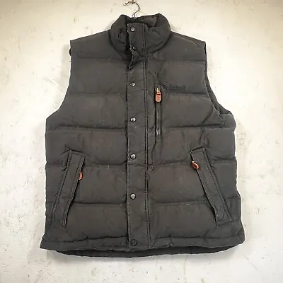 TIMBERLAND Duck Down Vest  Full Zip Puffer BIG Mens Sz Large  BLACK Vintage • $64