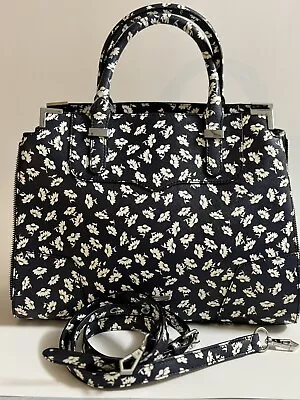 REBECCA MINKOFF MAB Medium Genuine Leather Floral Pattern Tote Detachable Strap • $46.93