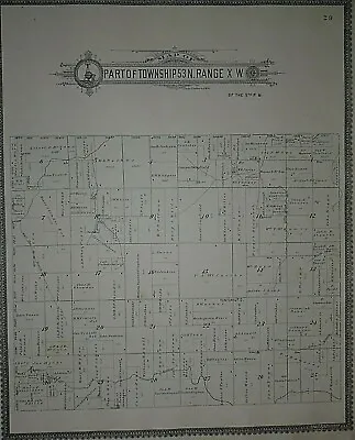 Vintage 1917 Land Owner Plat Map ~ VENTURA P. O. MONROE Co MISSOURI • $45.95