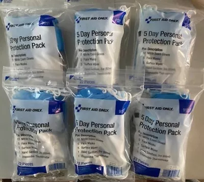 First Aid Only 91227 Five-Day Personal Protection Kit 6 - 22 Pieces/Pack Kits • $10