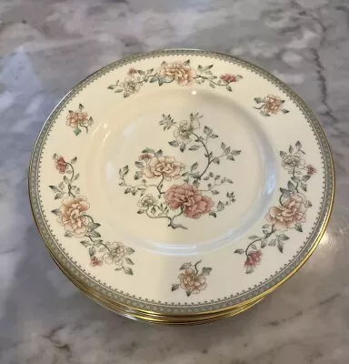 Set Of 8 Minton Jasmine 8” Salad Plates Fine Bone China • $65